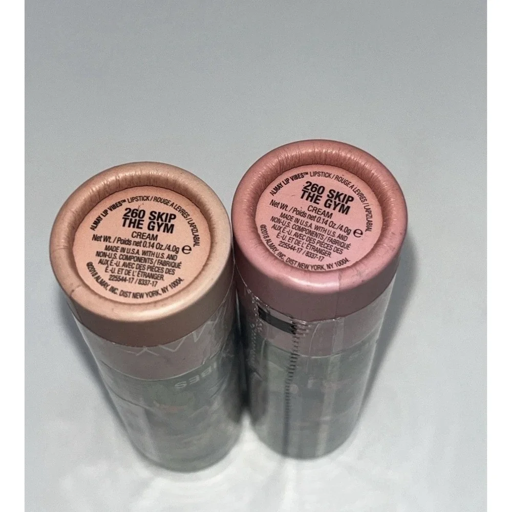 2 pack Almay Lip Vibes Lipstick, 260 Skip The Gym 0.14 oz. New Factory Sealed.